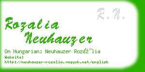 rozalia neuhauzer business card